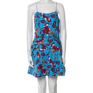 Derek Lam 10 Crosby Blue and Red Patterned Dress